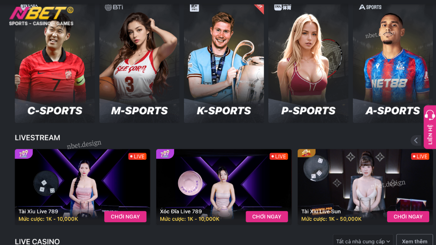 Thể thao Nbet đẳng cấp